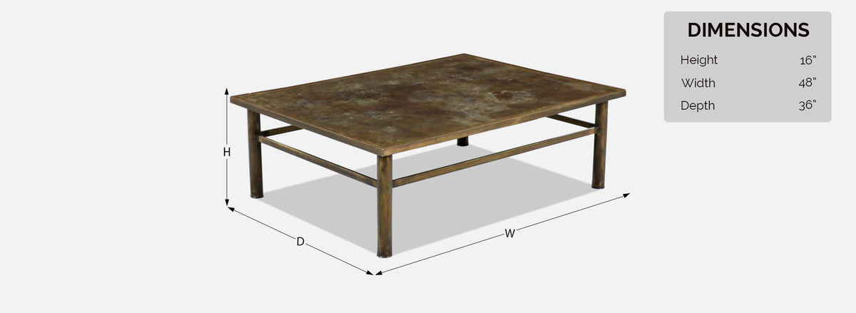 Philip & Kelvin LaVerne “Classical” Bronze Coffee Table 