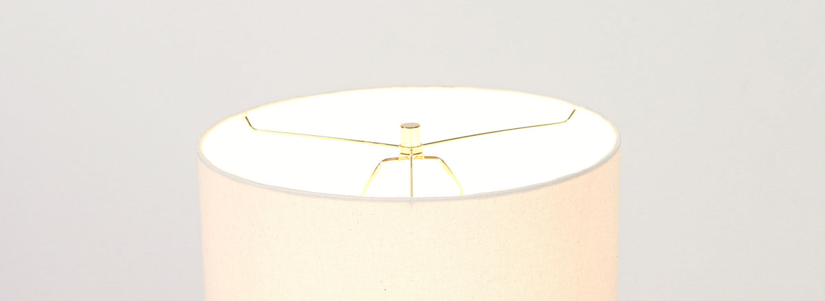 Mid-Century Modern Sculpted Brass Horns & Lucite Table Lamp 