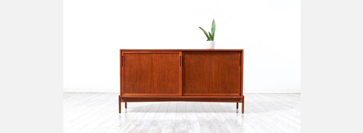 Mid-Century Danish Modern Teak Credenza by William Watting