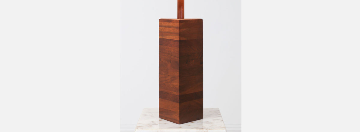 Gordon & Jane Martz Walnut Table Lamp for Marshall Studios