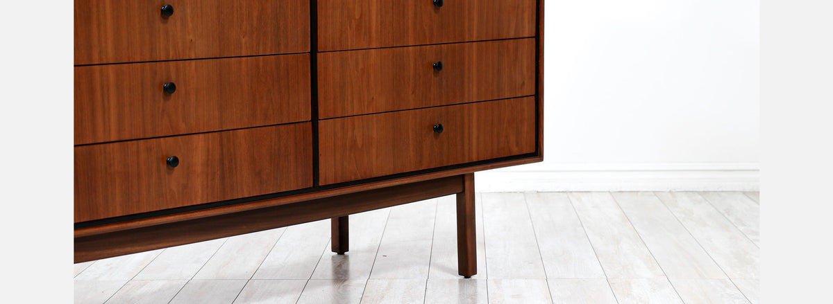 Jack Cartwright 12-Drawer Walnut Dresser for Founders Co.