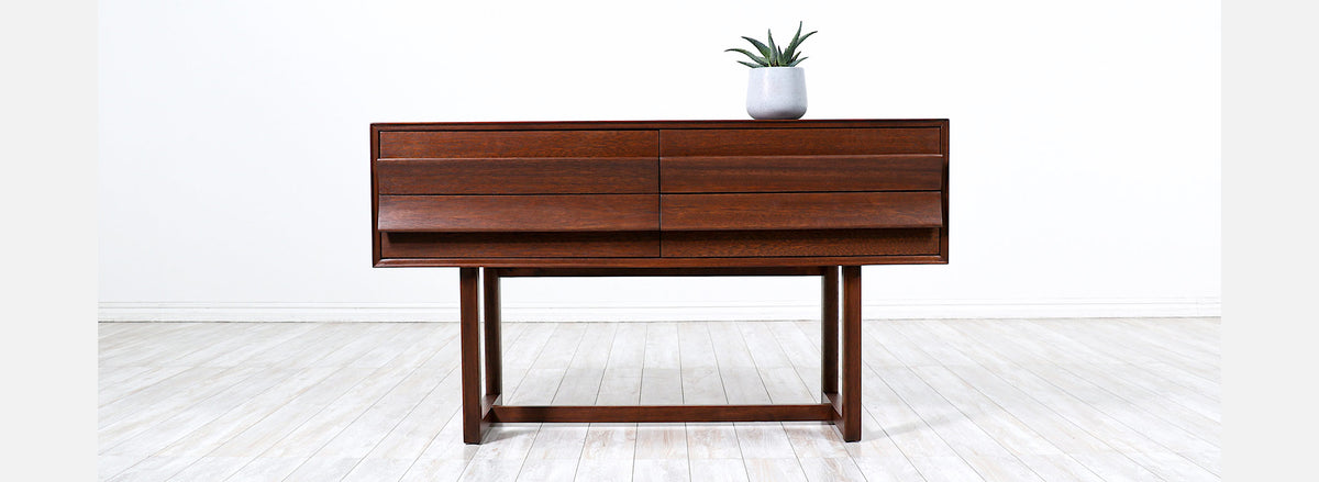 Paul Laszlo Sculpted Console Table for Brown Saltman