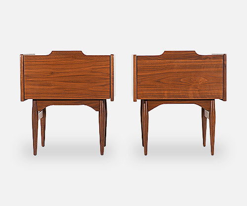 John Caldwell Walnut Night Stands for Brown & Saltman