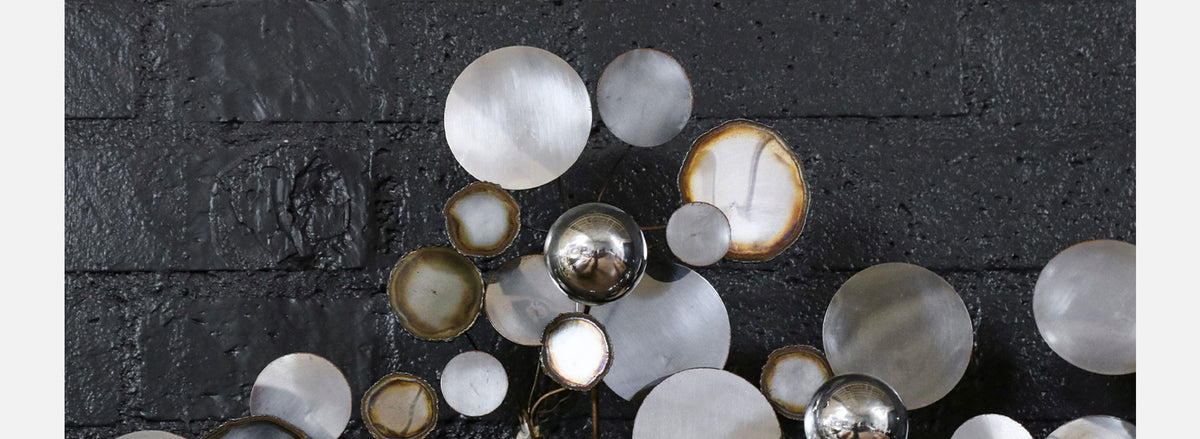 Large Californian Modern "Raindrop" Chrome Sculpture by Curtis Jere