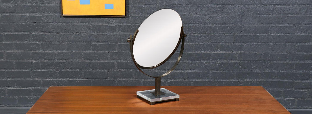Charles Hollis Jones Double Sided Vanity Brass Mirror