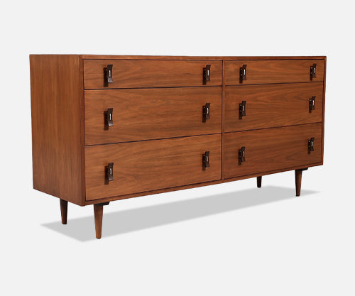 Stanley Young Walnut 6-Drawer Dresser for Glenn of California