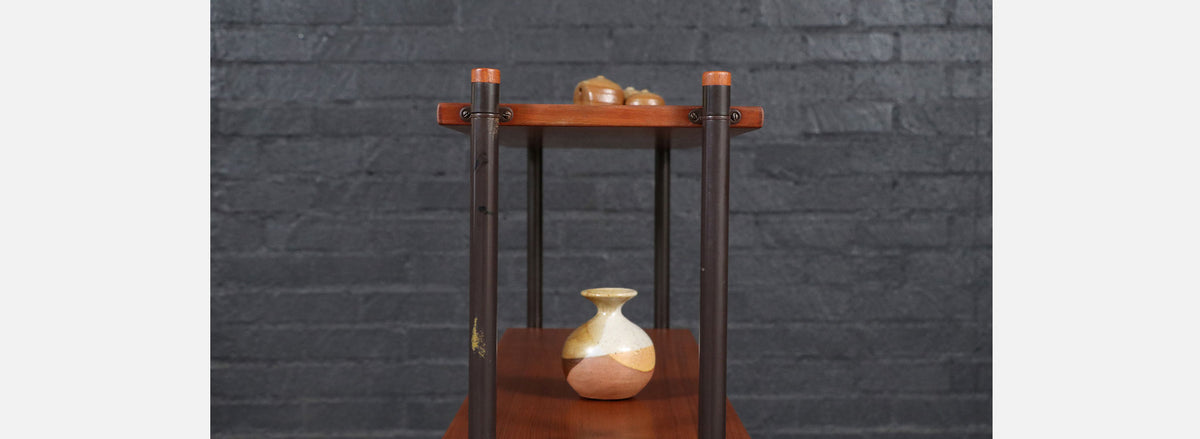 Danish Modern Tambour-Door Bookshelf by Lyby Mobler 