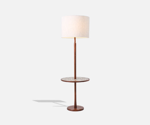 Jane & Gordon Martz Floor Lamp with Ceramic Coin Side Table for Marshall Studios