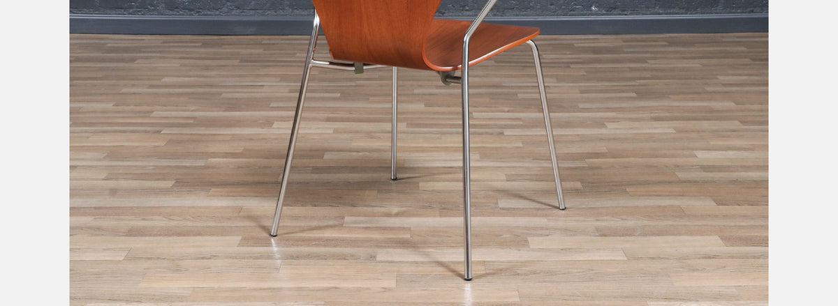 Arne Jacobsen Series-7 Teak Desk Chair for Fritz Hansen