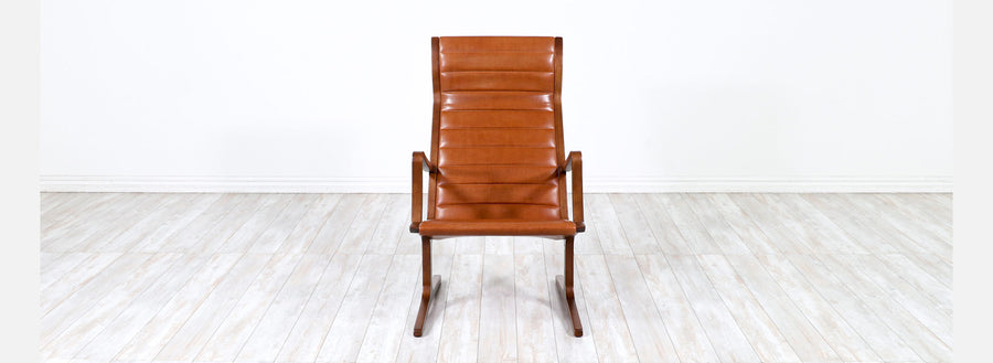 Tendo Mokko "Heron" Cognac Leather Lounge Chair