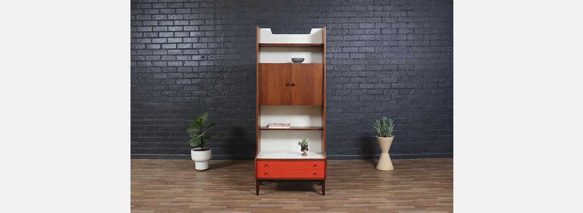 Kipp Stewart Lacquered & Walnut Bookshelf for Glenn of CA