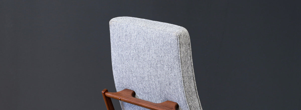 Mid-Century Modern Sculpted Sleigh-Base Lounge Chair by Hans Juergens
