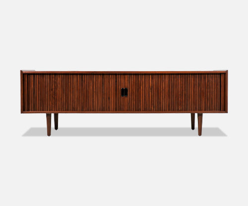 Mid-Century Modern Tambour-Door Credenza by Merton L. Gershun