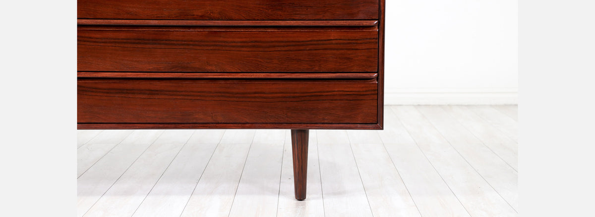 Scandinavian Modern Rosewood 8-Drawer Dresser by Westnofa