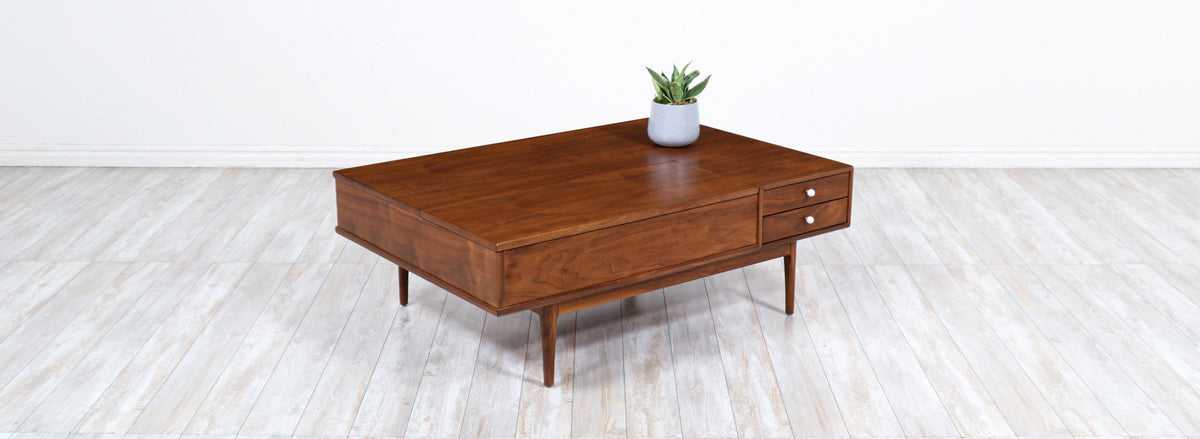 Kipp Stewart & Stewart MacDougall "Declaration" Walnut Coffee Table for Drexel