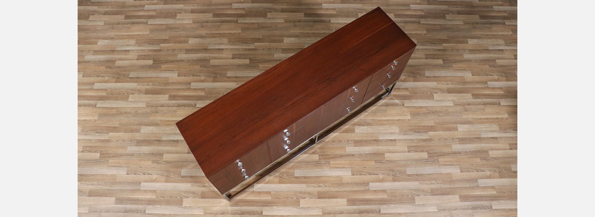 Kipp Stewart Rosewood & Chrome Dresser for Directional