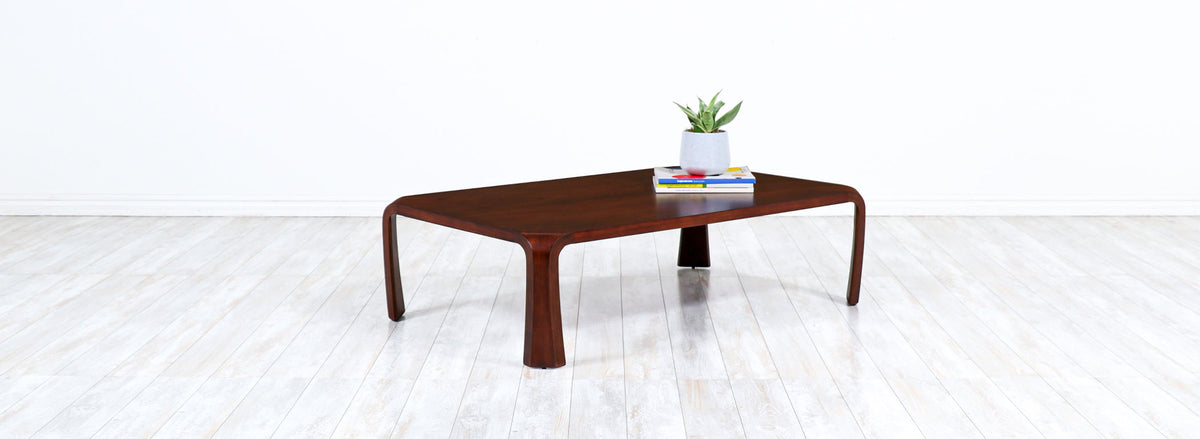 Saburo Inui Brazilian Rosewood Coffee Table for Tendo Mokko 