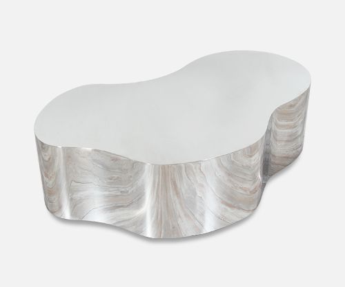 Karl Springer Stainless Steel Free Form Coffee Table