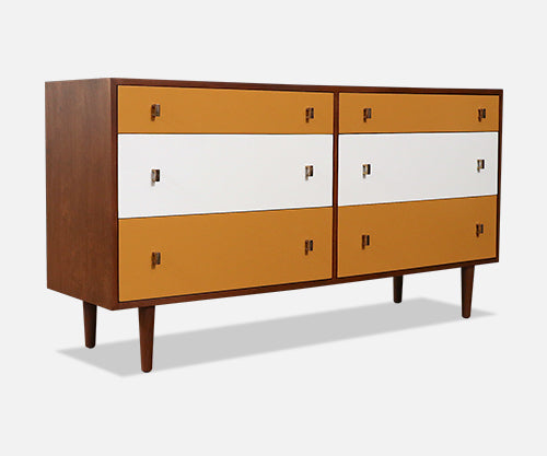 Glenn of California Multi-Color Lacquered & Walnut Dresser