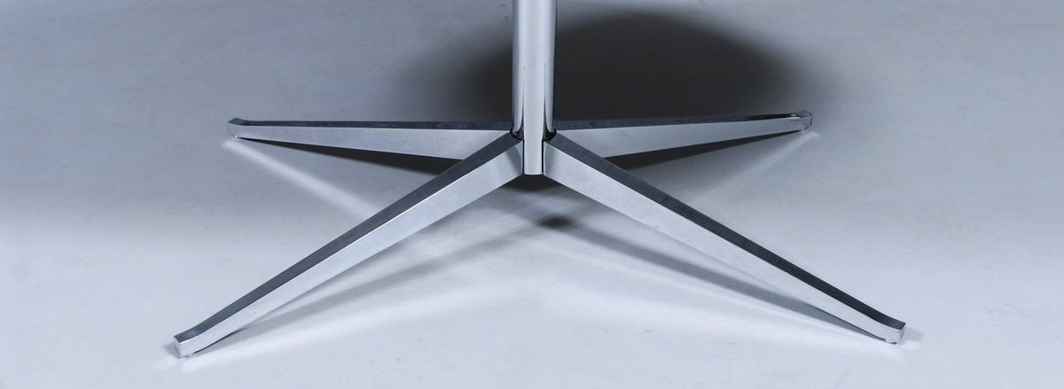 Florence Knoll Italian Carrara Marble & Chrome Dining Table or Desk