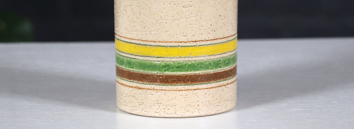 Aldo Londi Multi-Color Glazed Ceramic Vase for Bitossi Studio