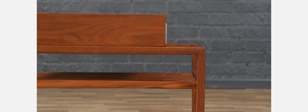 California Modern Slatted Walnut Side Tables by John Keal