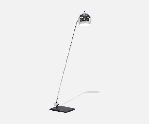 Robert Sonneman Chrome Orb Floor Lamp with Iron Base for George Kovacs 