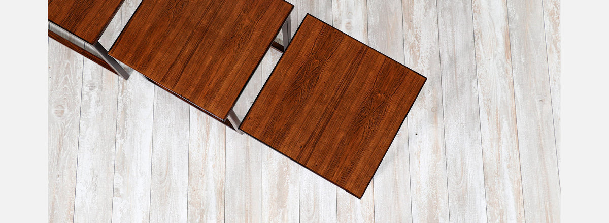 Kai Kristiansen Model-33 Rosewood Interlocking Cube Nesting Tables