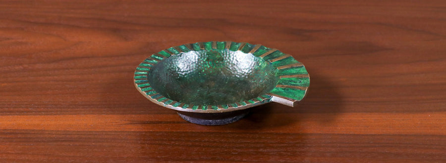 Vintage Bronze Swirl Bowl by Dayagi