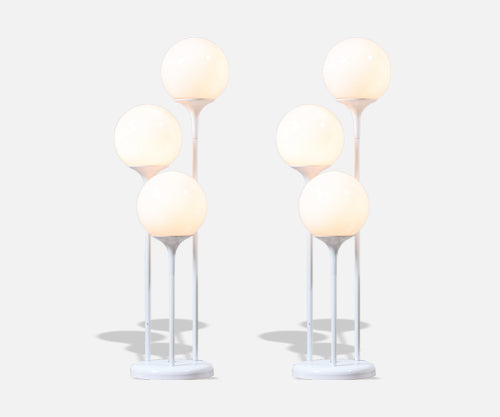 Mid-Century Modern 3-Tier Orb Table Lamps by Lightolier