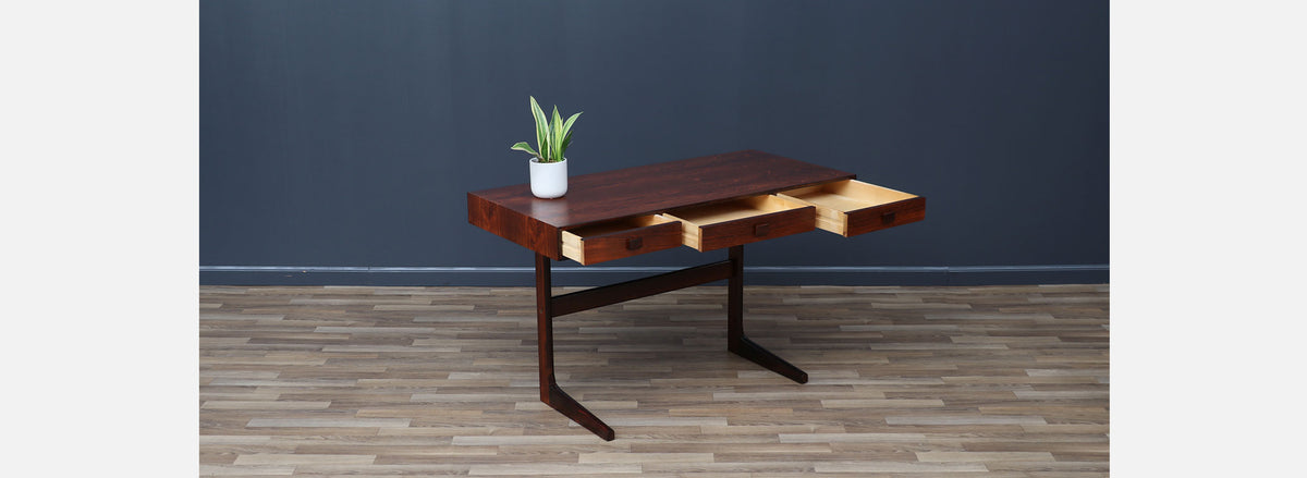 Danish Cantilever Floating Rosewood Desk by Georg Petersens