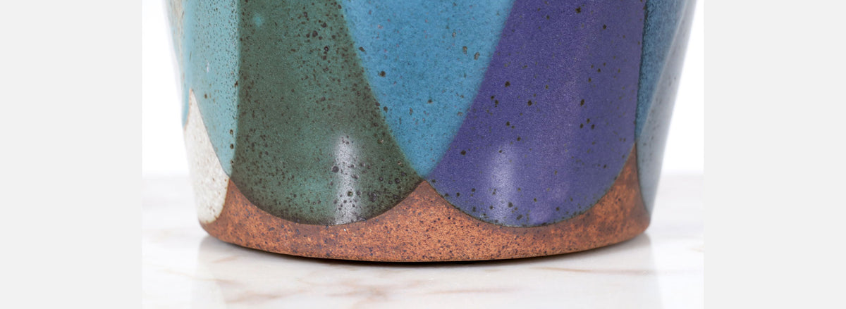 David Cressey Pro Artisan Flame Glaze Stoneware Vase