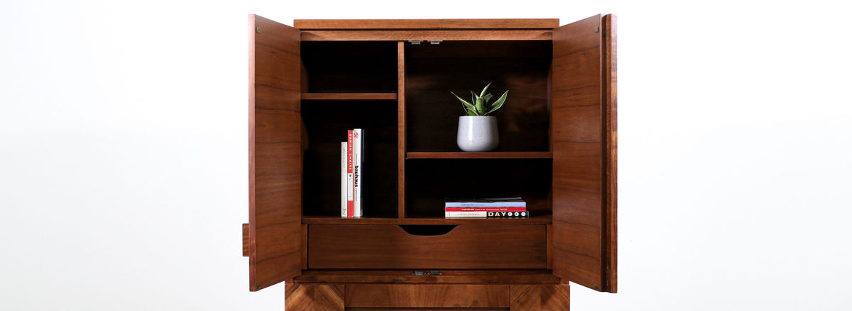 Mid-Century Modern "Stacatto" Geometric Highboy by Lane Furniture Co.