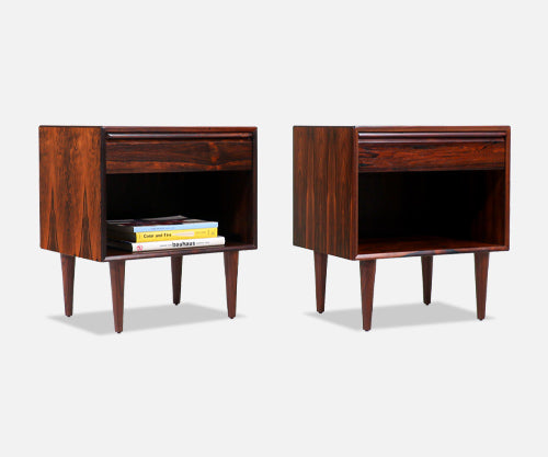 Scandinavian Modern Rosewood Night Stands by Westnofa