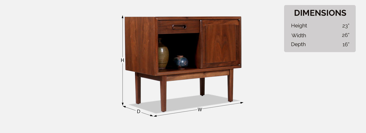 Jack Cartwright Walnut Night Stands for Founders Co. 