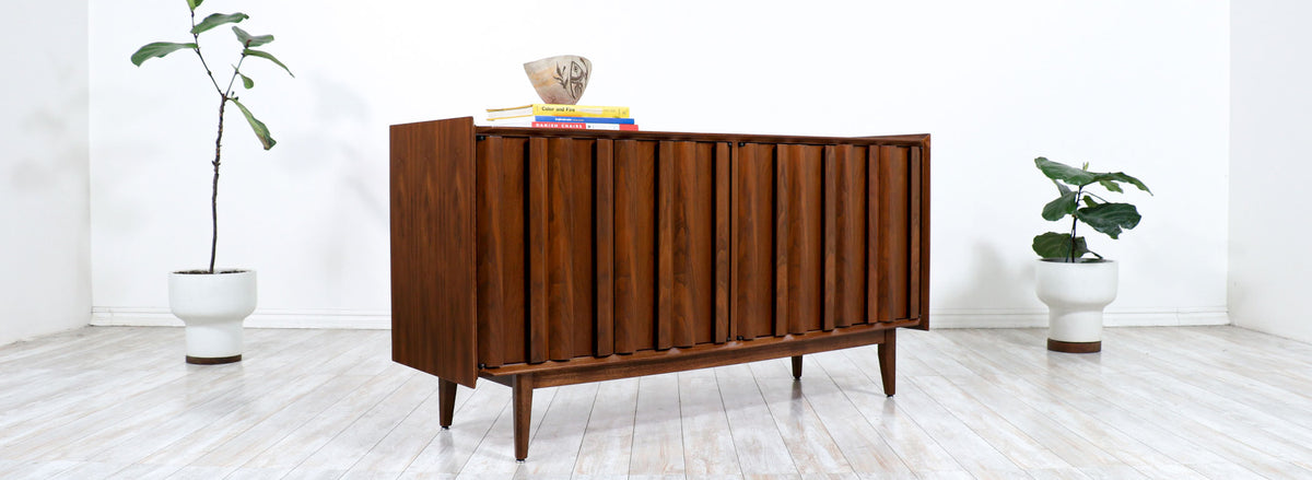 Mid-Century Modern "First Edition" Walnut Credenza by Lane