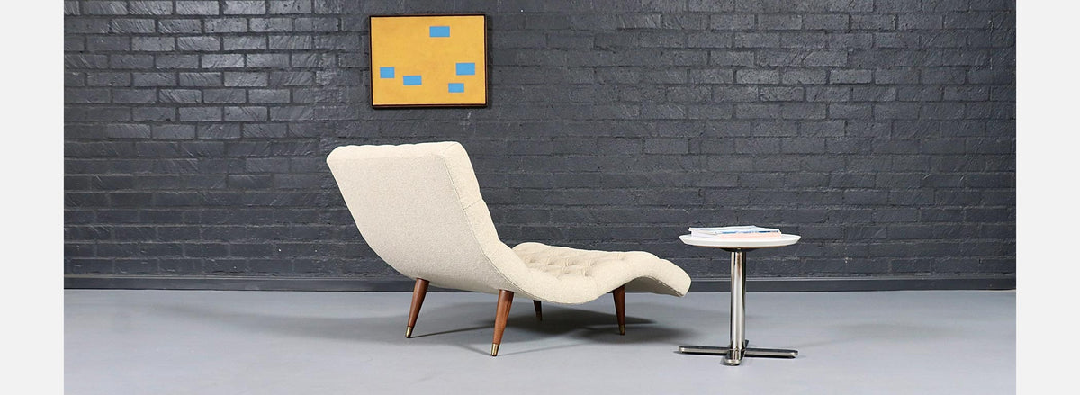 Adrian Pearsall Diamond Button-Tufted Chaise Lounge for Craft Associates