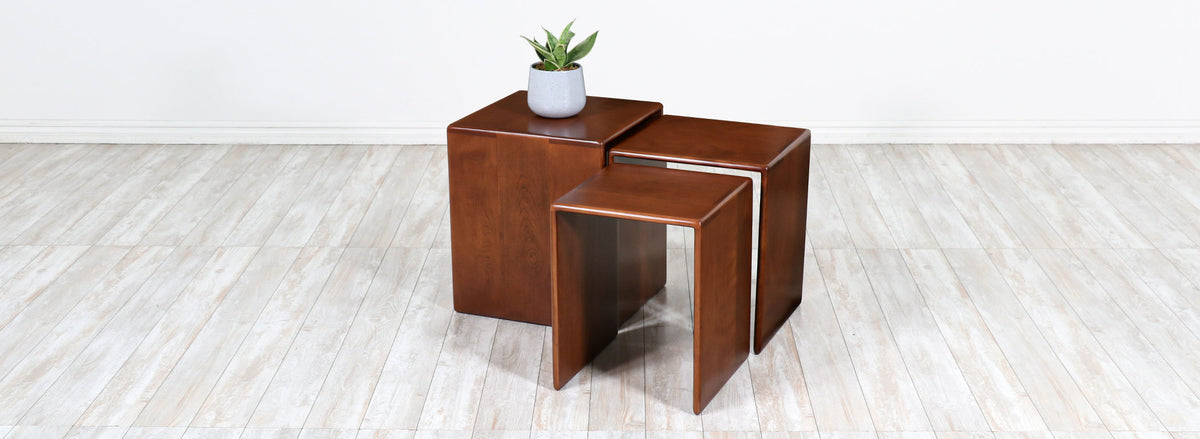 Gerald McCabe Nesting Cube Side Tables for Orange Crate Modern