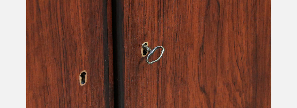 Carlo Jensen Brazilian Rosewood Cabinet for Hundevad & Co.