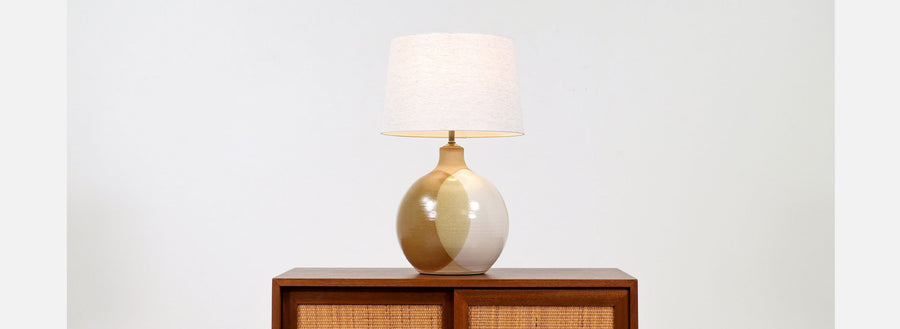Mid-Century Modern Glazed Ceramic Table Lamp