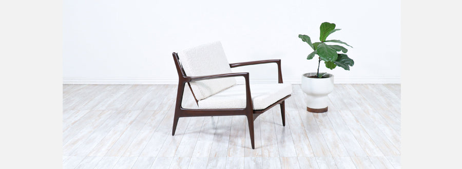 Danish Modern Sculpted Lounge Chair by Ib Kofod-Larsen