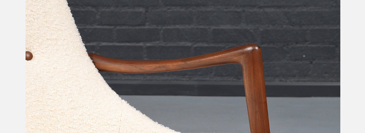 Rolf Rastad & Adolf Relling Boucle & Leather Lounge Chair