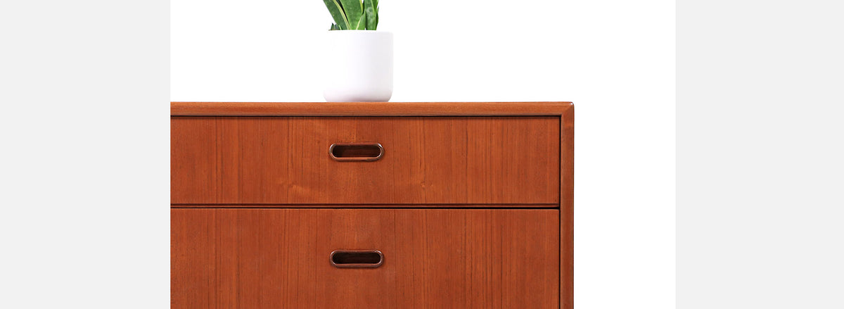 Danish Modern Teak 9-Drawer Dresser by Falster