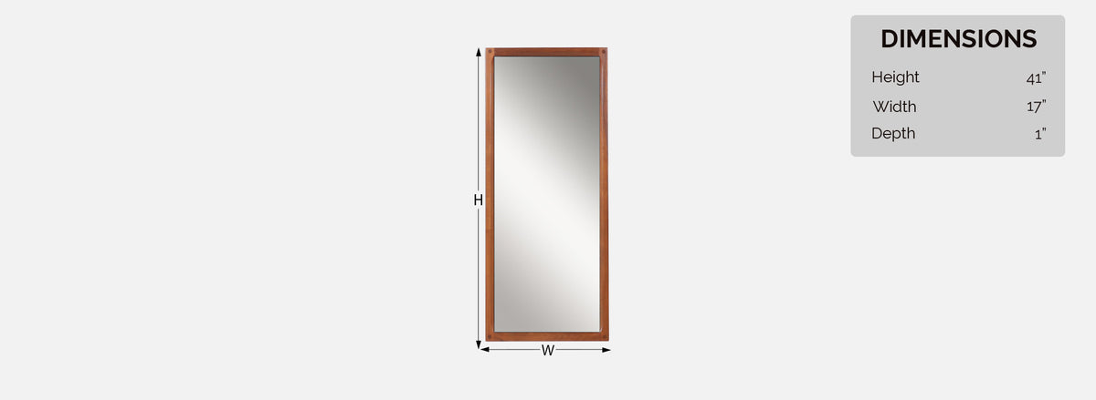 Kai Kristiansen Model-165 Teak Wall Mirror for Aksel Kjersgaard
