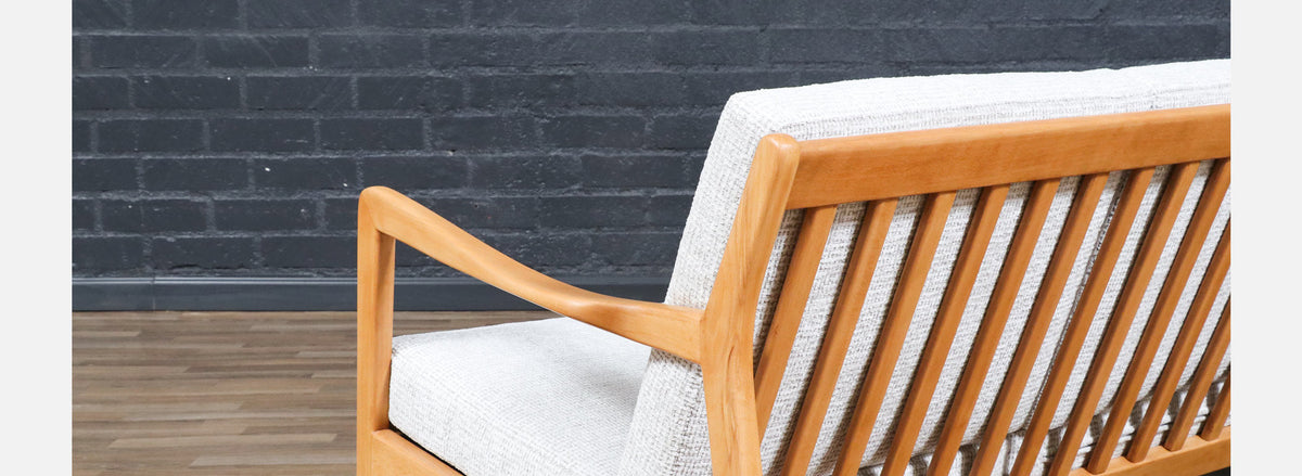 Folke Ohlsson Model “Tema 1” Beechwood Sofa for Dux