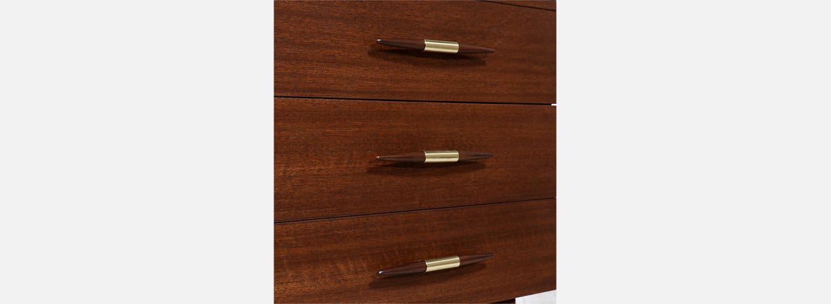 John Keal Dresser with Brass Accents for Brown Saltman