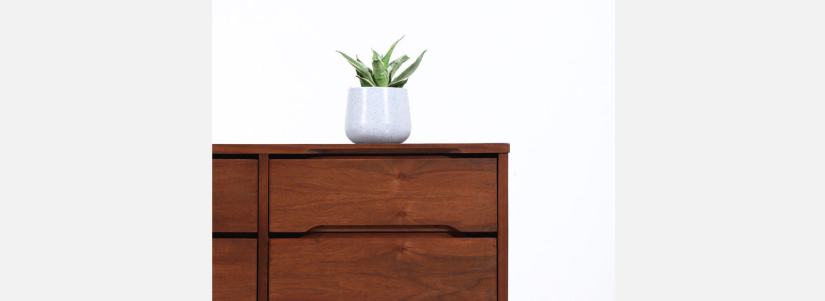 Mid-Century Modern Walnut 9-Drawer Dresser by Stanley Furniture