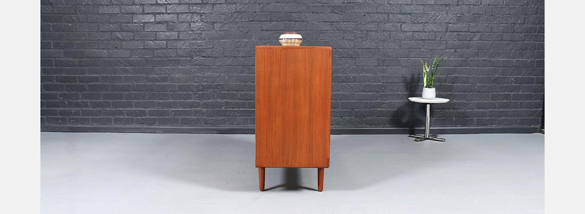 Bernhard Pedersen and Son Teak & Glass Bookcase Credenza