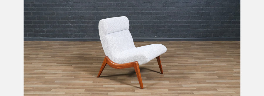 Mid-Century Modern Sculpted Slipper Chair