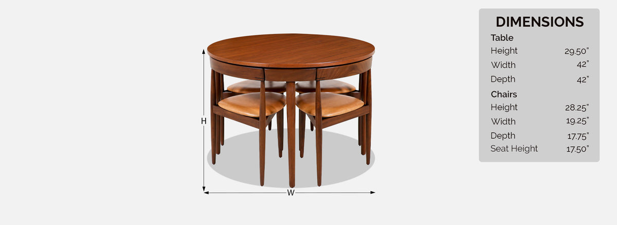 Danish Modern "Roundette" Teak Dining Set by Hans Olsen